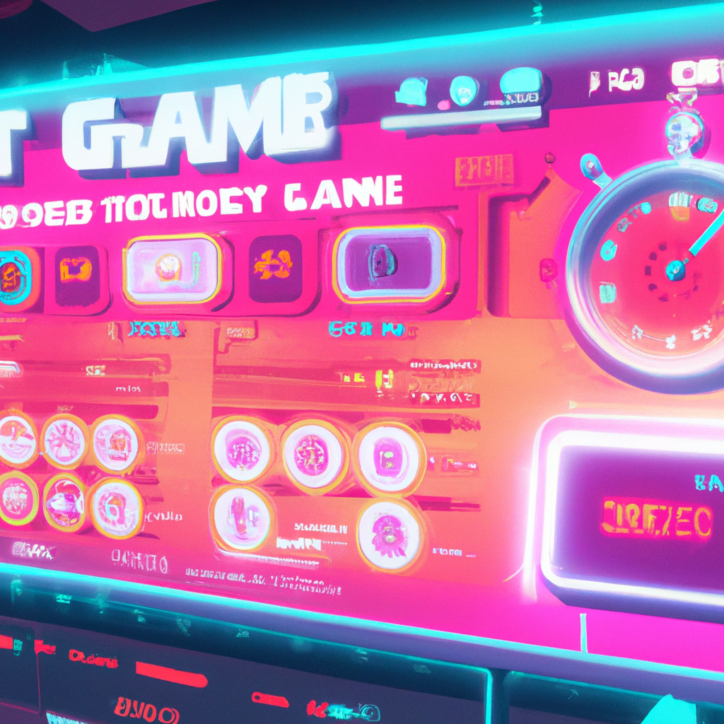 In-game screenshot showing HUD, timer, and score panels